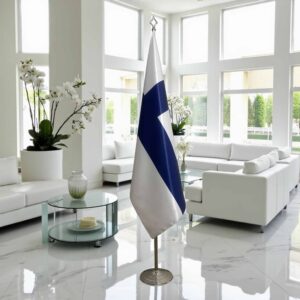 drapeau Finlande sur socle