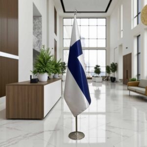 drapeau Finlande sur socle