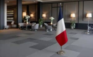 drapeau france sur pied