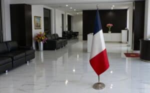 drapeau france sur socle