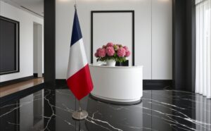 drapeau france sur pied