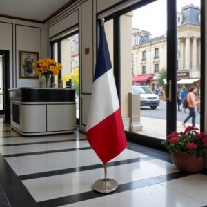 drapeau france sur pied