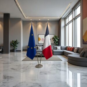 drapeau france sur pied