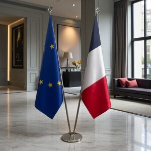 drapeau france sur pied