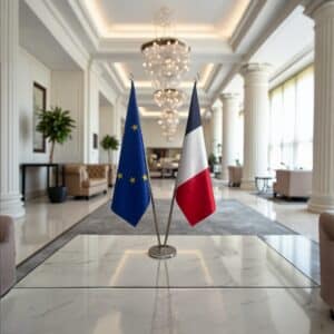 drapeau france sur pied