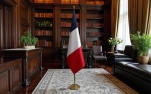 drapeau france sur pied