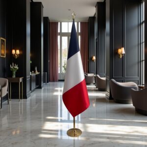 drapeau france sur pied