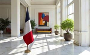 drapeau france avec hampe