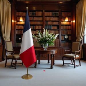 drapeau france avec hampe