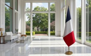 drapeau france avec hampe