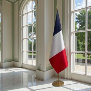 drapeau france avec hampe