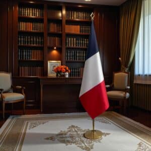 drapeau france avec hampe