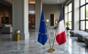 drapeau france sur pied