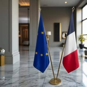 drapeau france sur pied