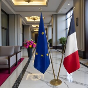 drapeau france sur pied