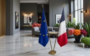 drapeau france sur pied