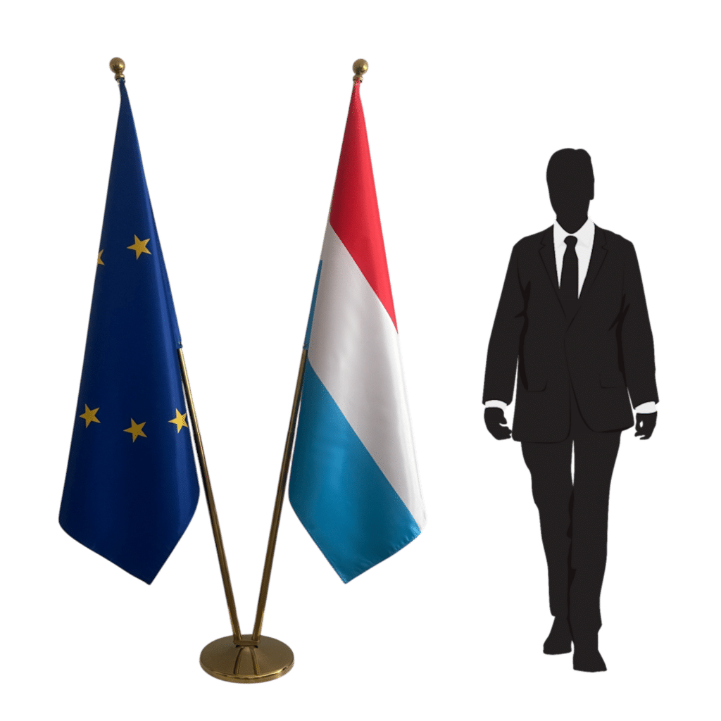 Bandera de Luxemburgo con estera