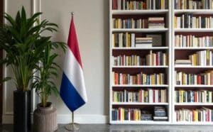 drapeau Pays-Bas sur pied