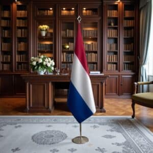 drapeau Pays-Bas sur socle