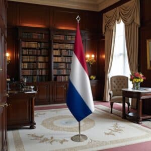 drapeau Pays-Bas sur socle