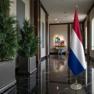 drapeau Pays-Bas sur hampe