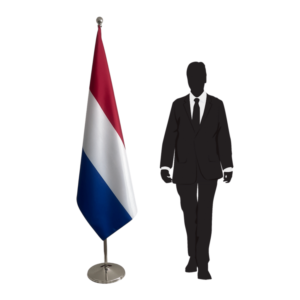 Bandera de Holanda en el atril