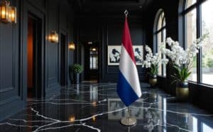 drapeau Pays-Bas sur hampe