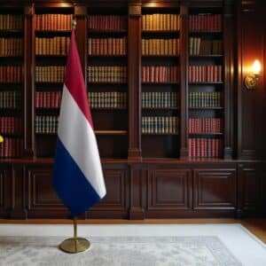 drapeau Pays-Bas sur hampe