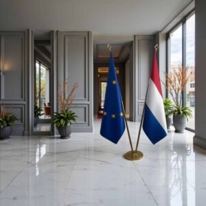 drapeau Pays-Bas et UE