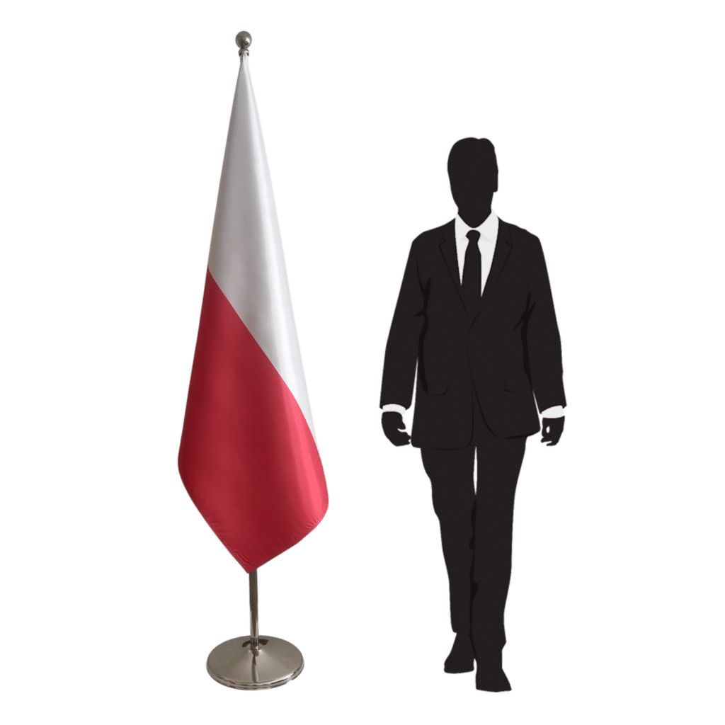 bandera de polonia en asta