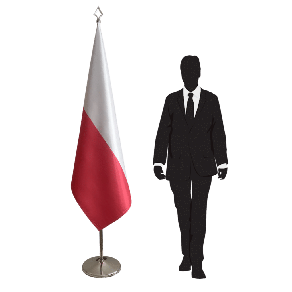 bandera de polonia en asta
