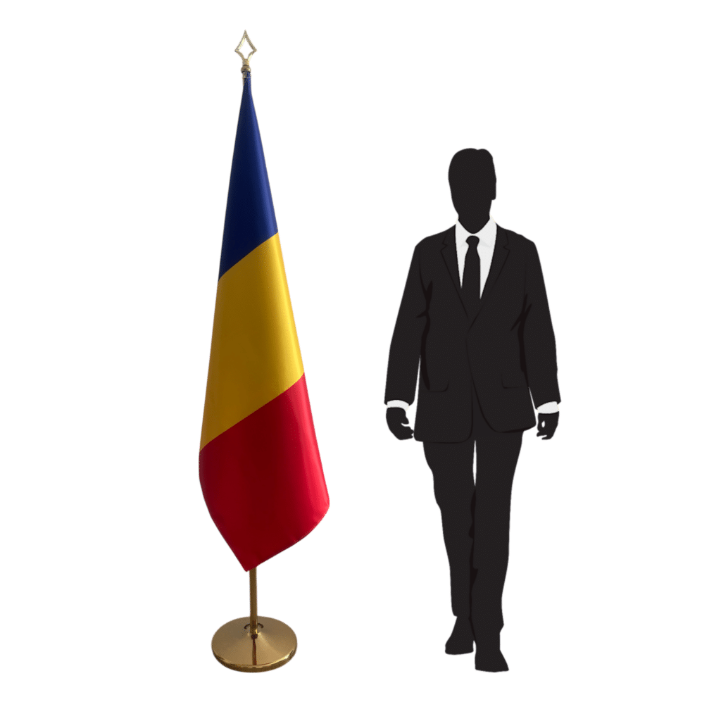 bandera de rumania con estera
