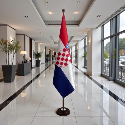 socle drapeau croatie
