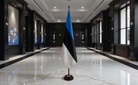 socle drapeau estonie