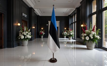 socle drapeau estonie