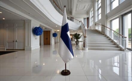 socle drapeau finlande