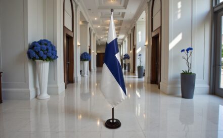 socle drapeau finlande