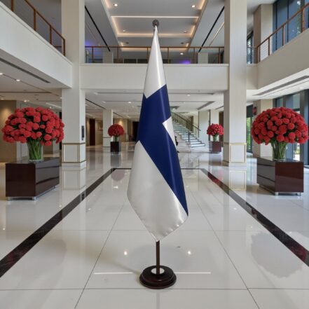 socle drapeau finlande