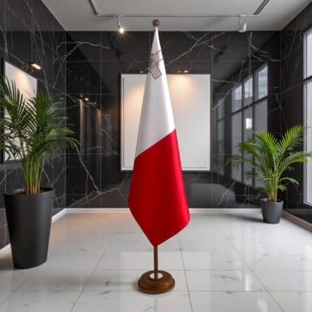 socle drapeau malte